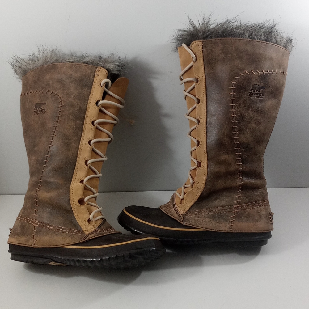 Sorel Cate the Great Boot Waterproof Full Grain Suede Leather Snow Winter 9